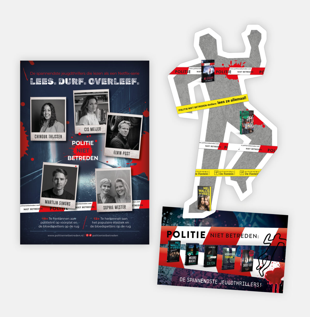 Promotie voor jeugdthrillers iov. Uitgeverij De Fontein